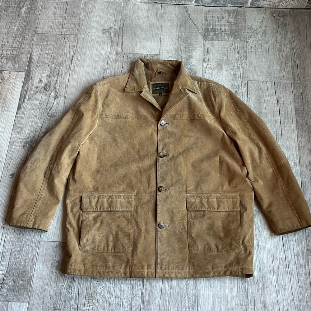South Wind Leather‎ Cowboy Jacket Size XXXL Color Broen